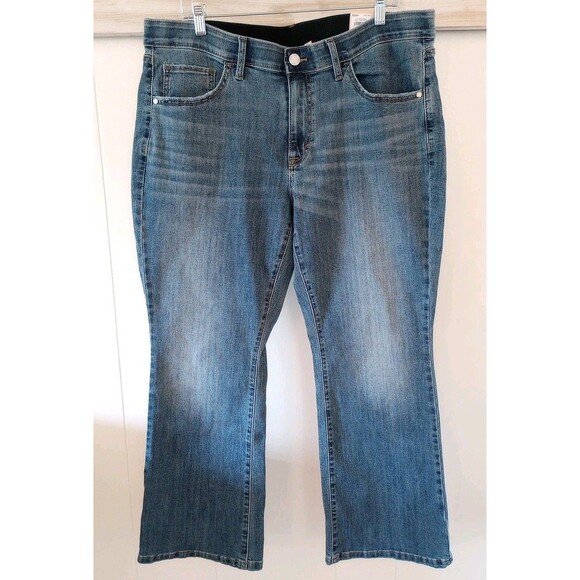 Evri Jeans Womens 16WS Blue Denim Midrise Bootcut Stretch Plus Size 16 Short NWT - Picture 1 of 5